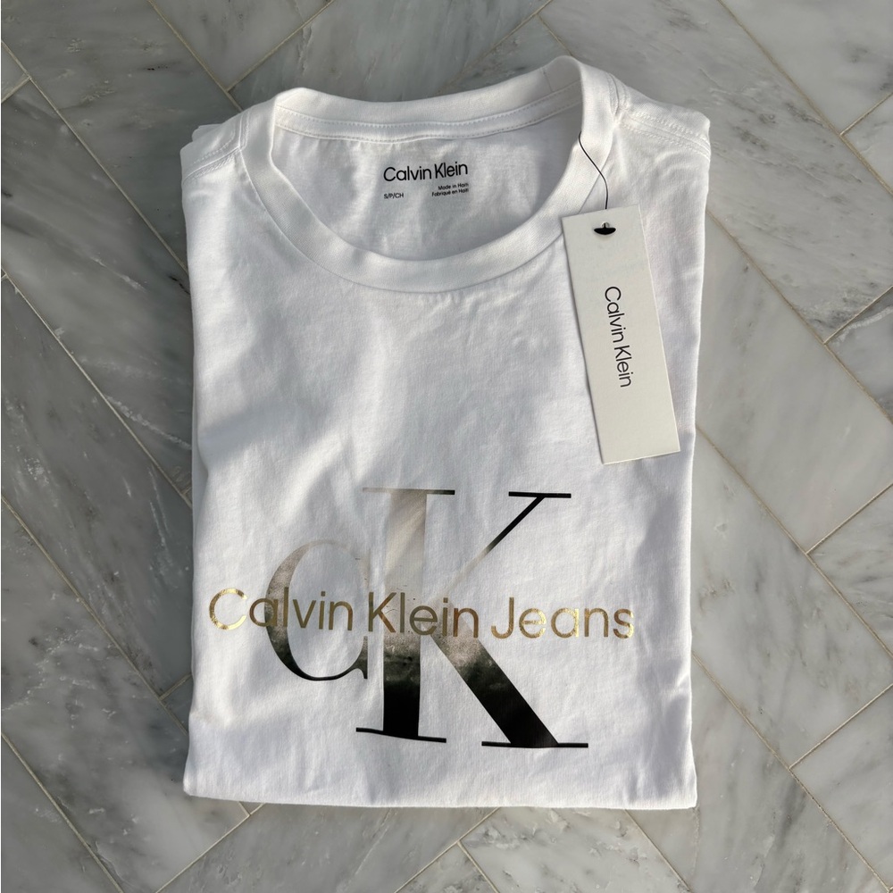 Calvin Klein White Short Sleeve Tee